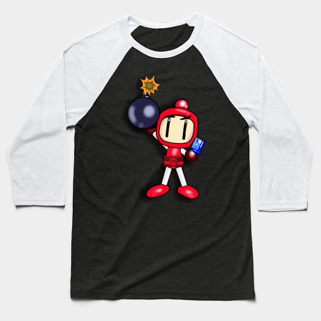 2 rooms and a bomberman Baseball T-Shirt by rockinjoey